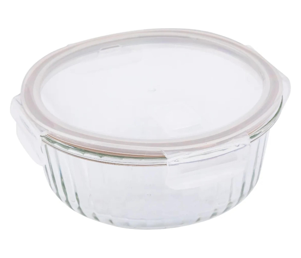 Altom Fresh Relief pojemnik z pok. okrągły 0,95l 18x18x7,5cm taupe - 1580555 - zdjęcie